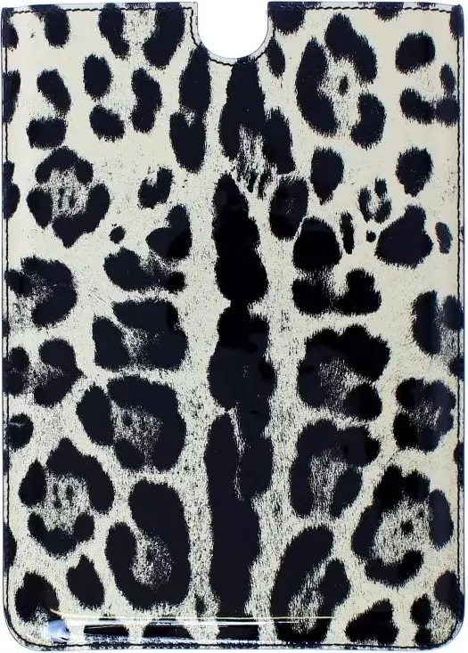 Planshet uchun sumka Dolce & Gabbana Oq leopard rasmi