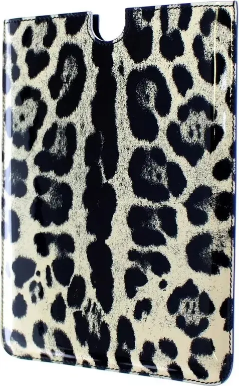 Planshet uchun sumka Dolce & Gabbana Oq leopard rasmi