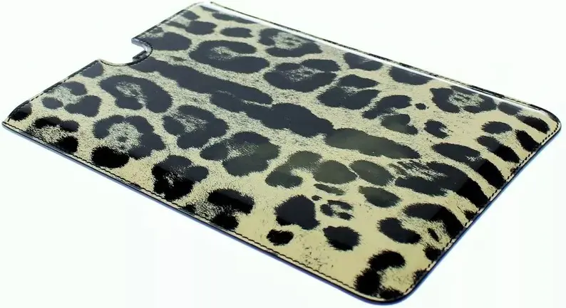 Planshet uchun sumka Dolce & Gabbana Oq leopard rasmi