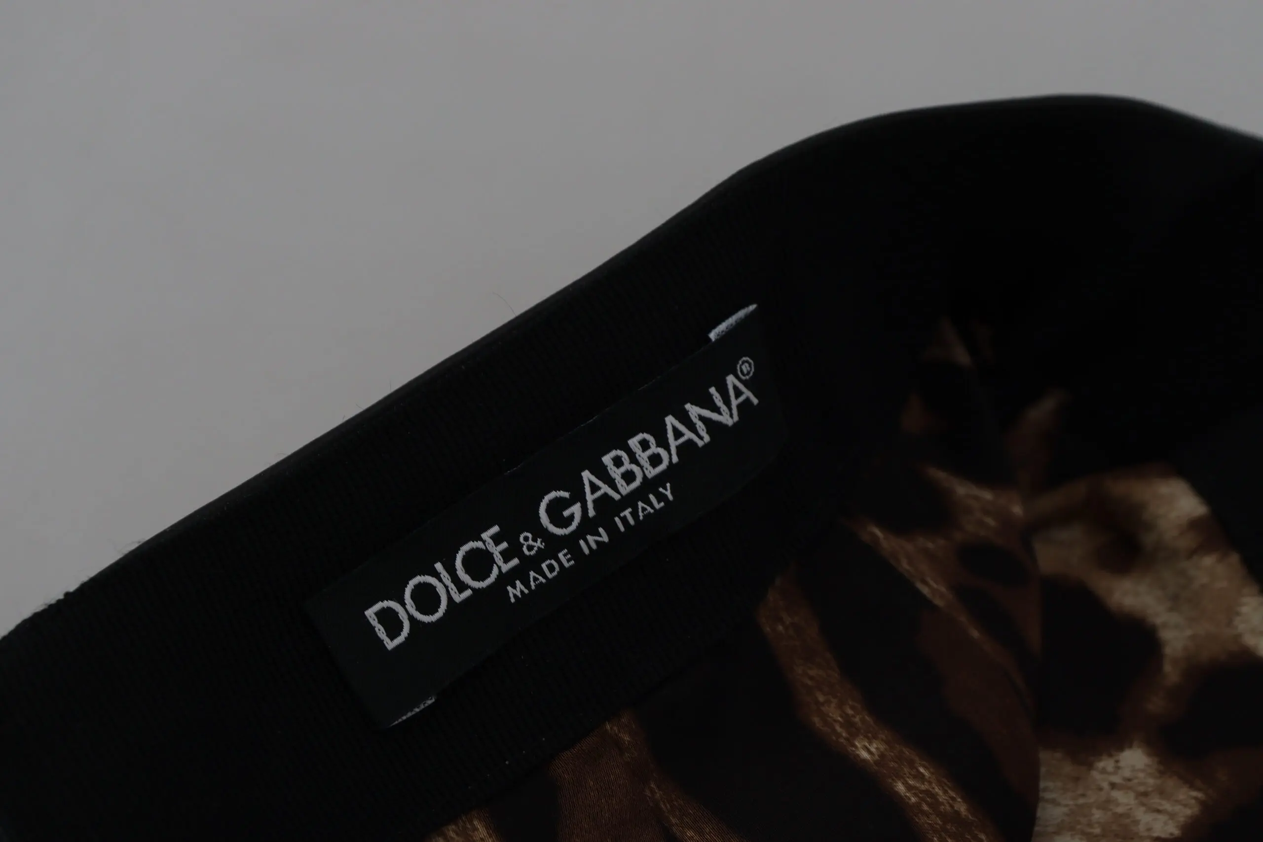 Черная мини-юбка А-силуэта из кожи ягненка Dolce & Gabbana