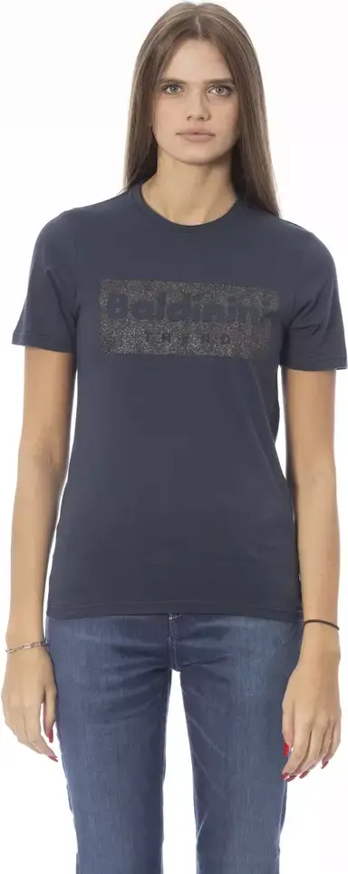 Blue Cotton T-Shirt by Baldinini Trend