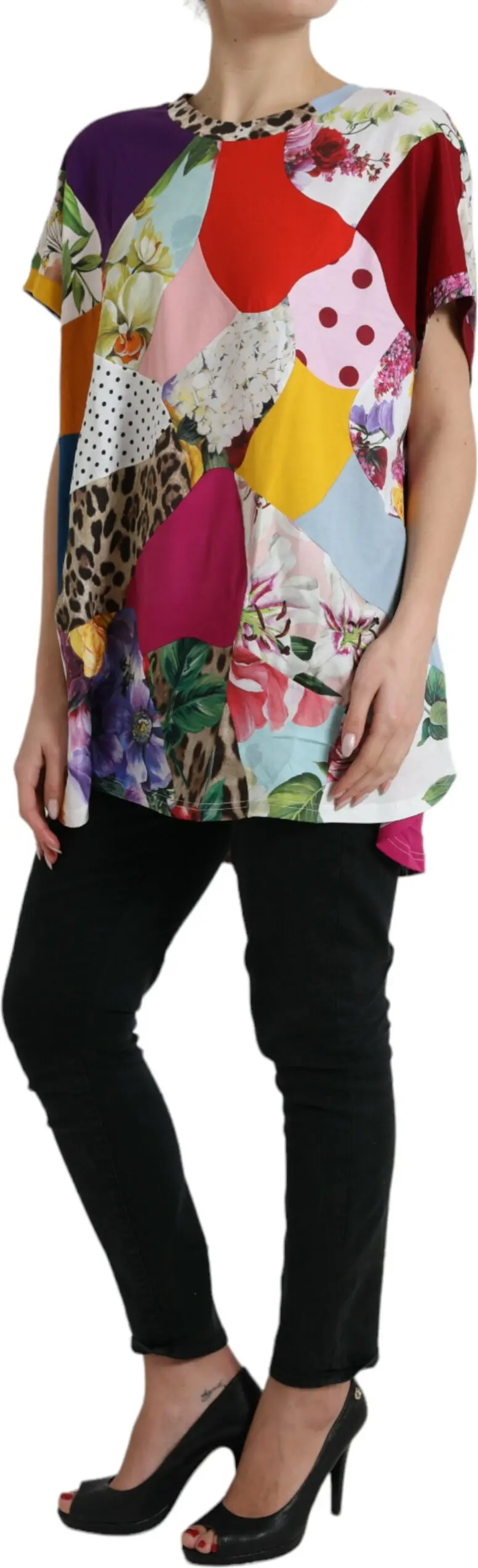 Cotton Silk Blend Blouse Top Dolce & Gabbana