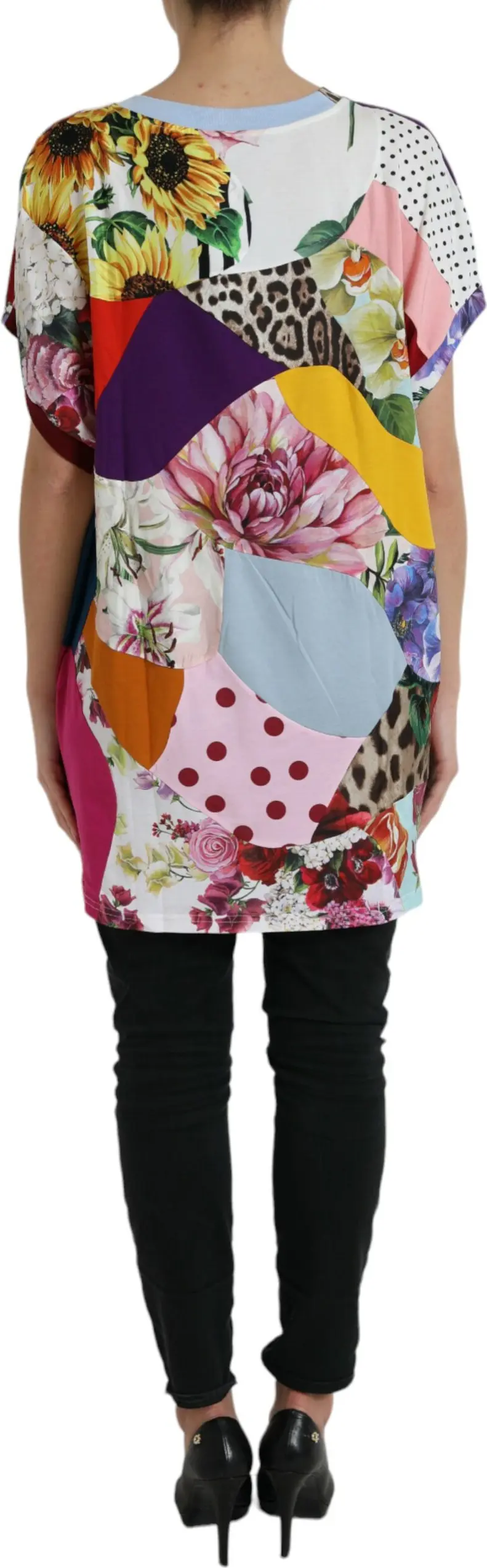 Cotton Silk Blend Blouse Top Dolce & Gabbana