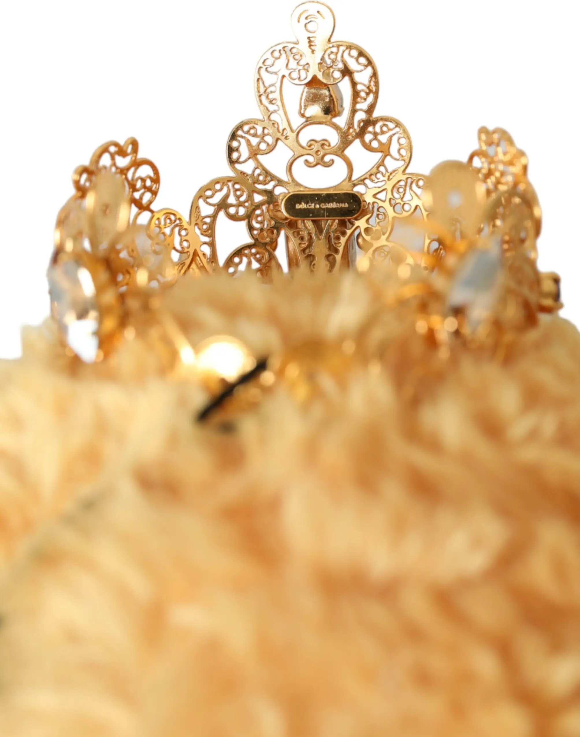 Dolce & Gabbana Qo'ng'iroqcha Jentelmen Asalari Oltin Kristal Tojli Soch Xochagi