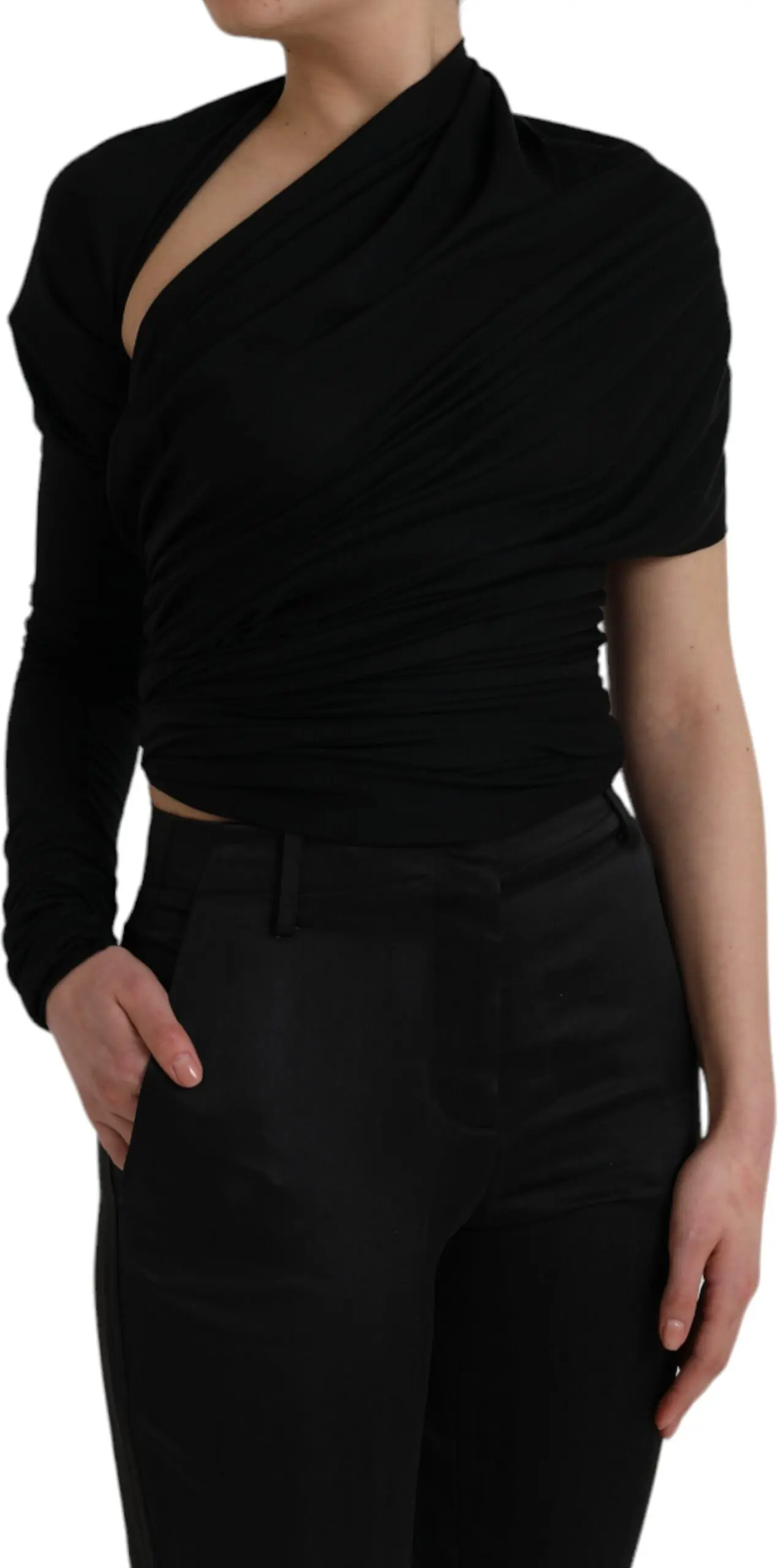 Dolce & Gabbana Qora jun kesilgan, yengli shim