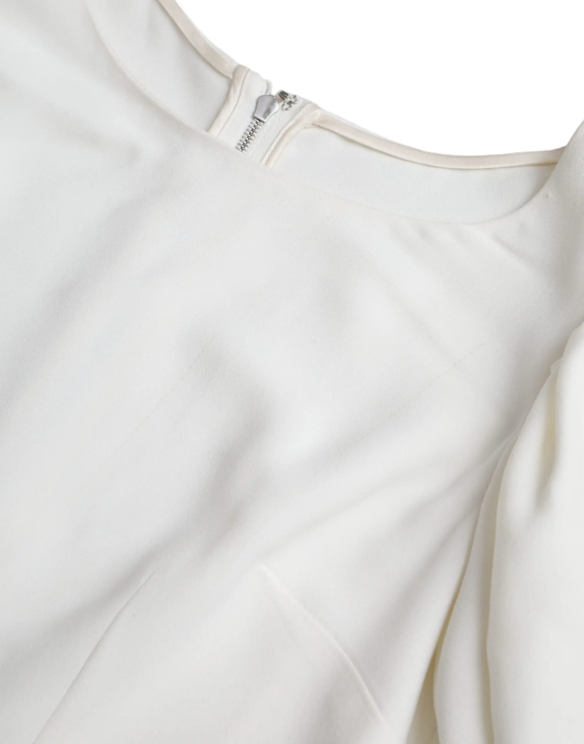 White Viscose Round Neck Short Sleeves Top Dolce & Gabbana