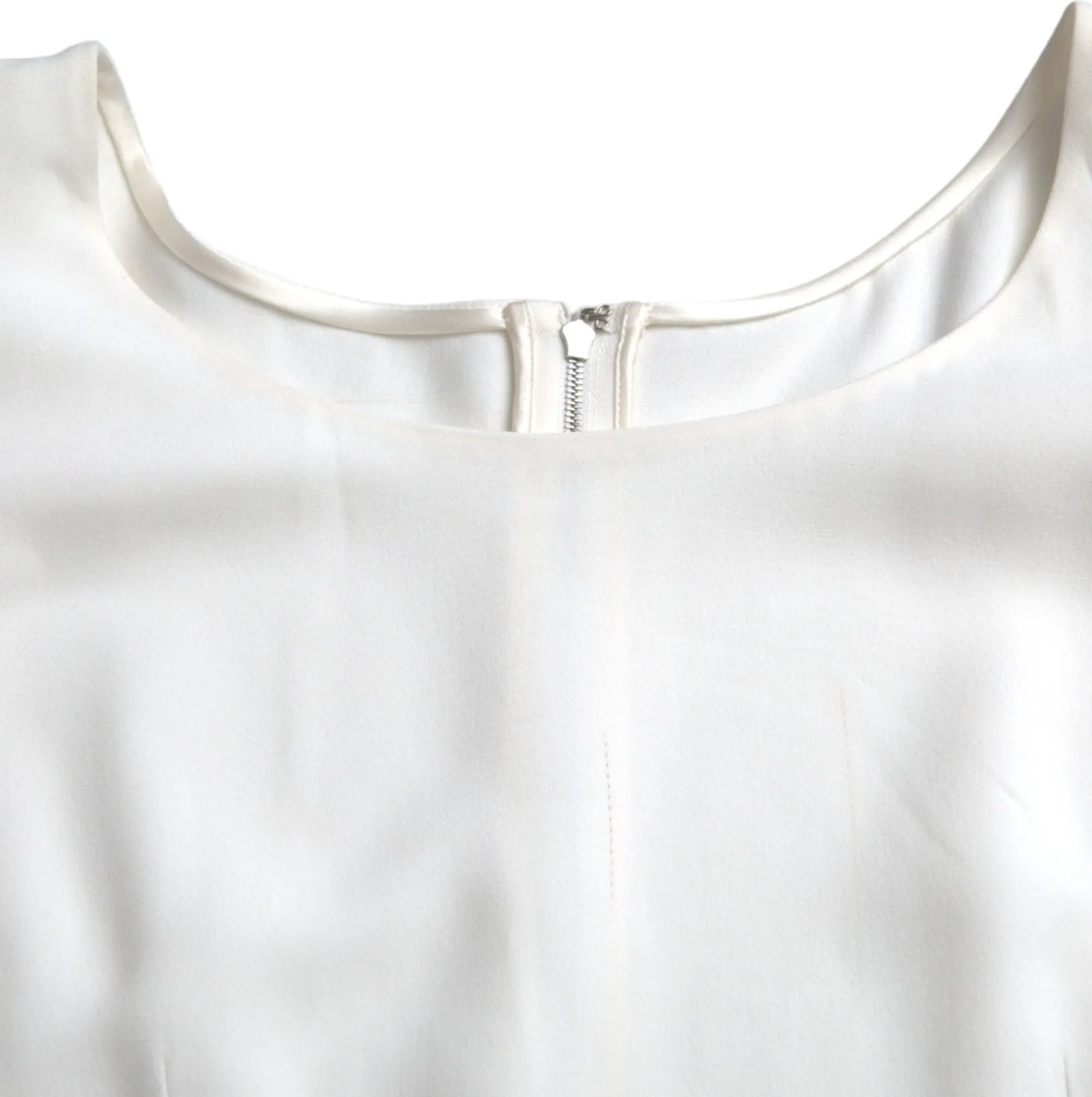 White Viscose Round Neck Short Sleeves Top Dolce & Gabbana