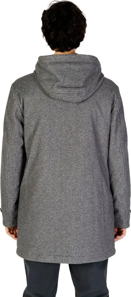 Gray Polyester Coat by Hamaki-Ho