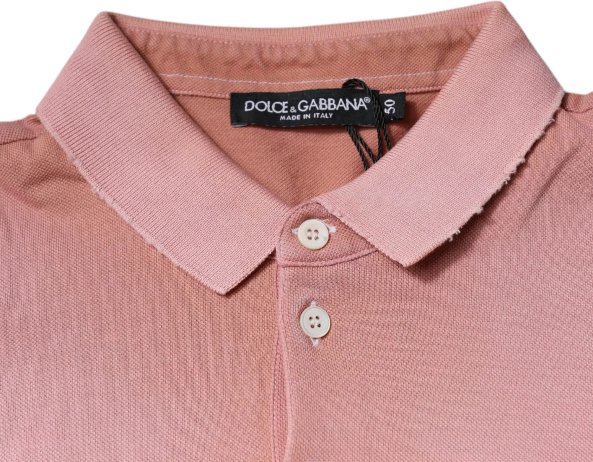 Футболка-поло с воротником и короткими рукавами, с розовой короной, Dolce & Gabbana