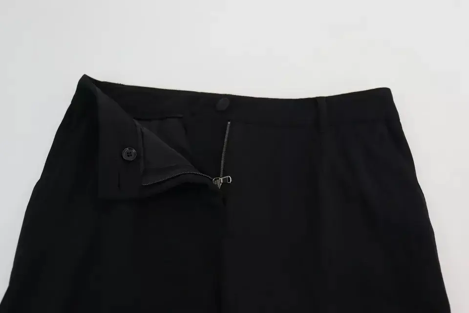 Black Virgin Wool Stretch Skinny Pants Dolce & Gabbana