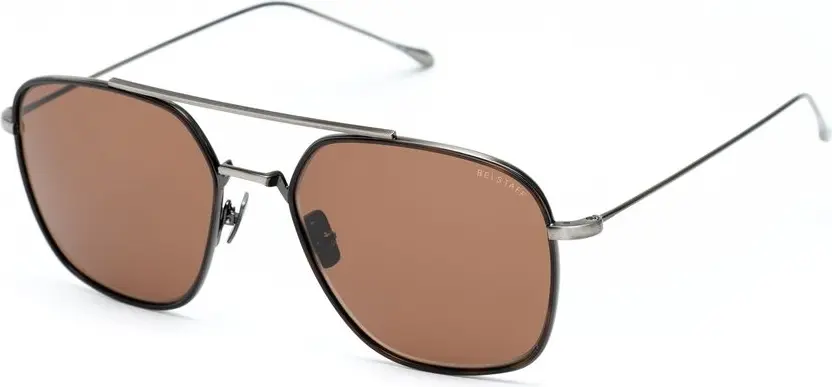 Belstaff jigitlar uchun jigarrang titanium quyosh ko'zoynak
