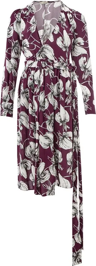 Purple Viscose Casual Dress Lardini