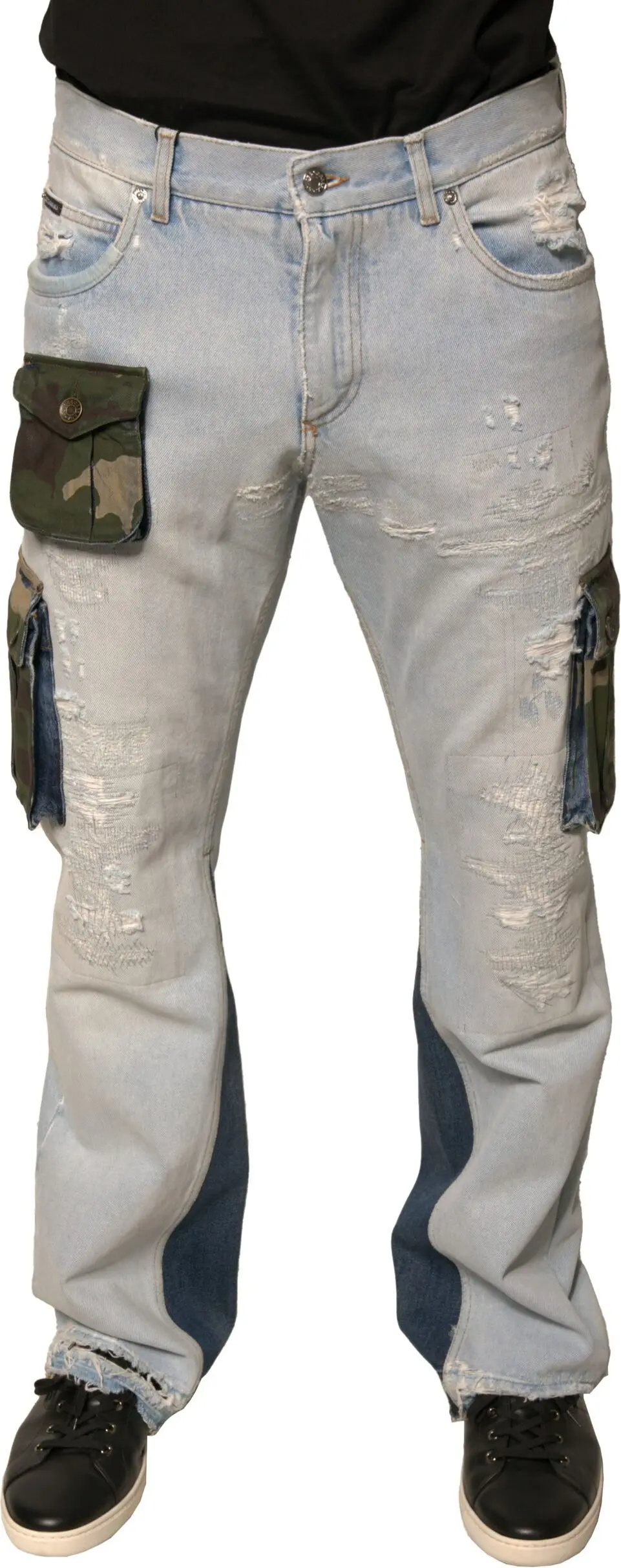Dolce & Gabbana Cotton Cargo Straight Denim Jeans