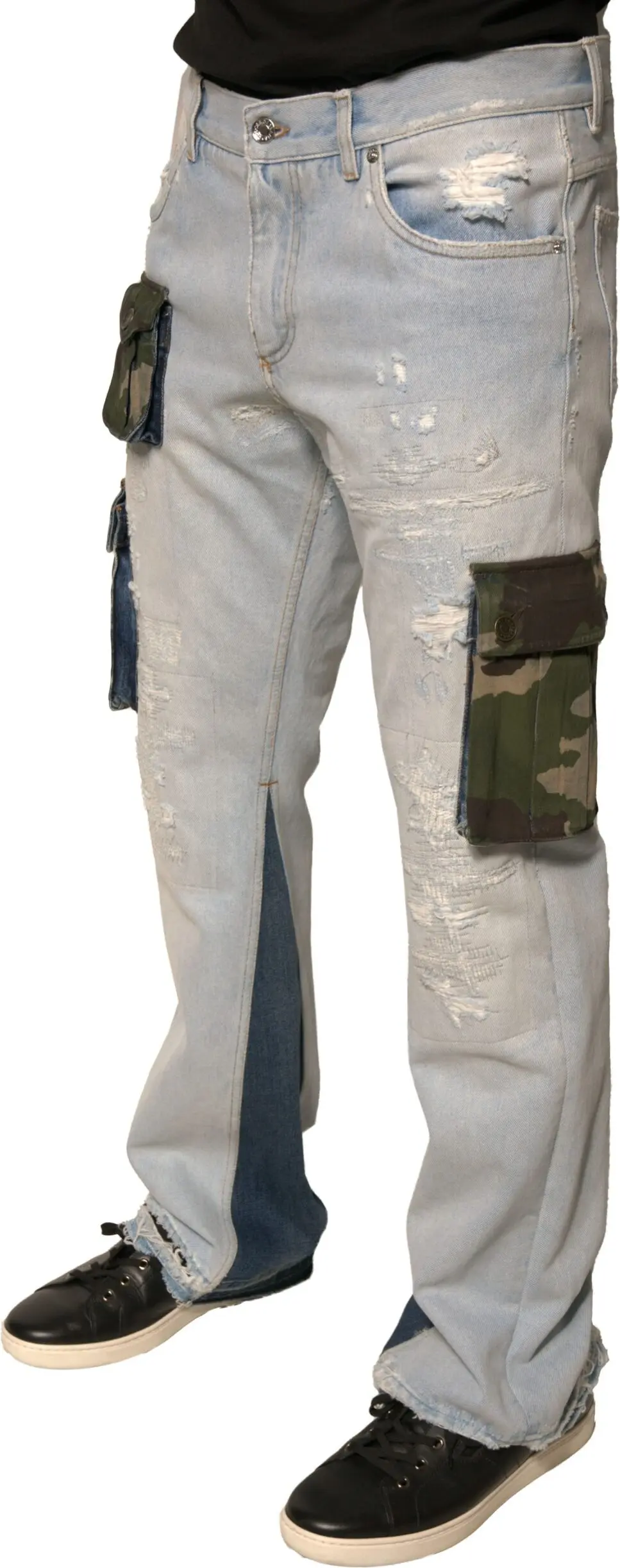 Dolce & Gabbana Cotton Cargo Straight Denim Jeans