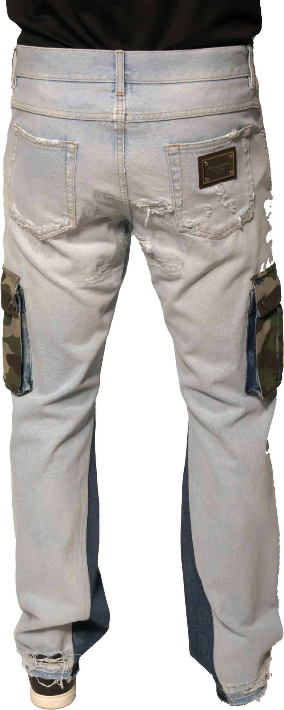 Dolce & Gabbana Cotton Cargo Straight Denim Jeans