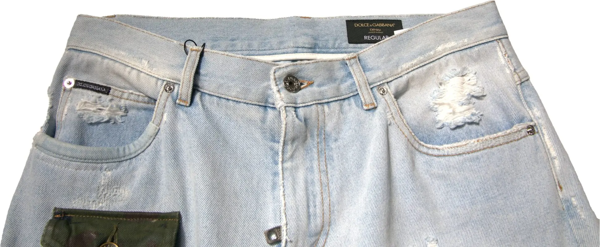 Dolce & Gabbana Cotton Cargo Straight Denim Jeans
