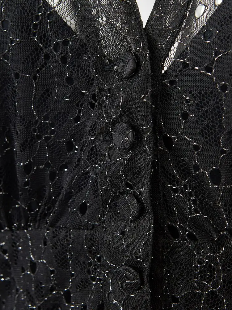 Lardini Elegant Black Nylon Ko'ylagi