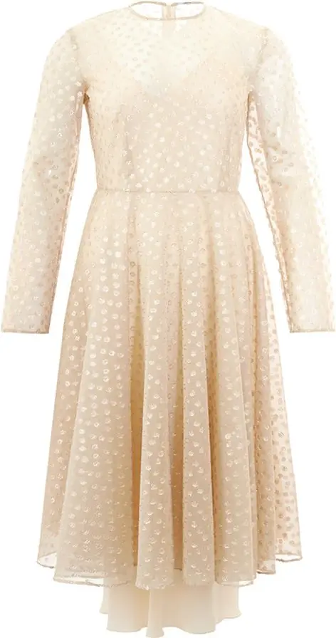Beige Cotton Cocktail Dress Lardini