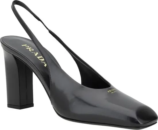 Prada Black Calf Leather Pumps