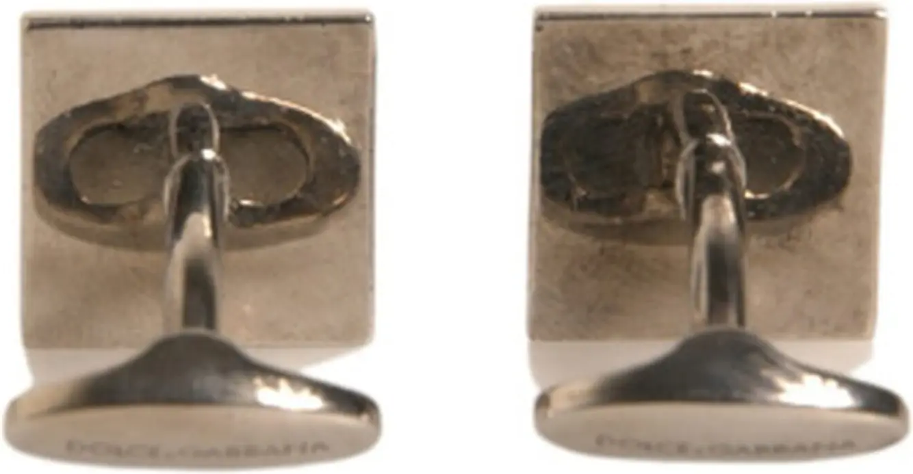 Silver Plated Brass Pin Crystal Cufflinks