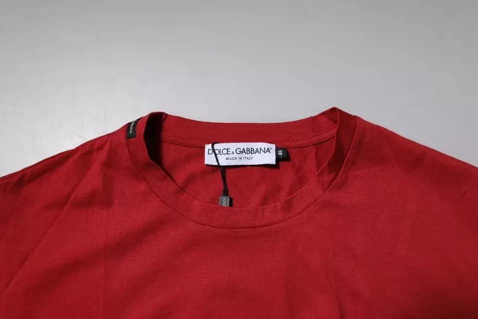 Red Dolce & Gabbana Cotton Crew Neck T-shirt