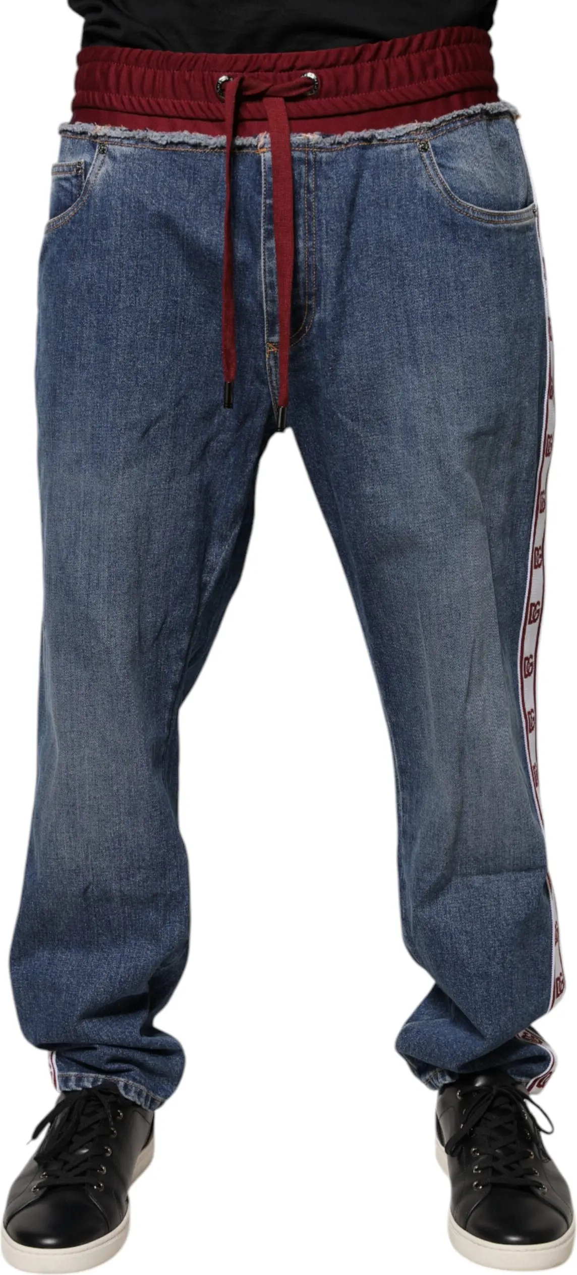 Blue Cotton Stretch Straight Denim Jeans Dolce & Gabbana