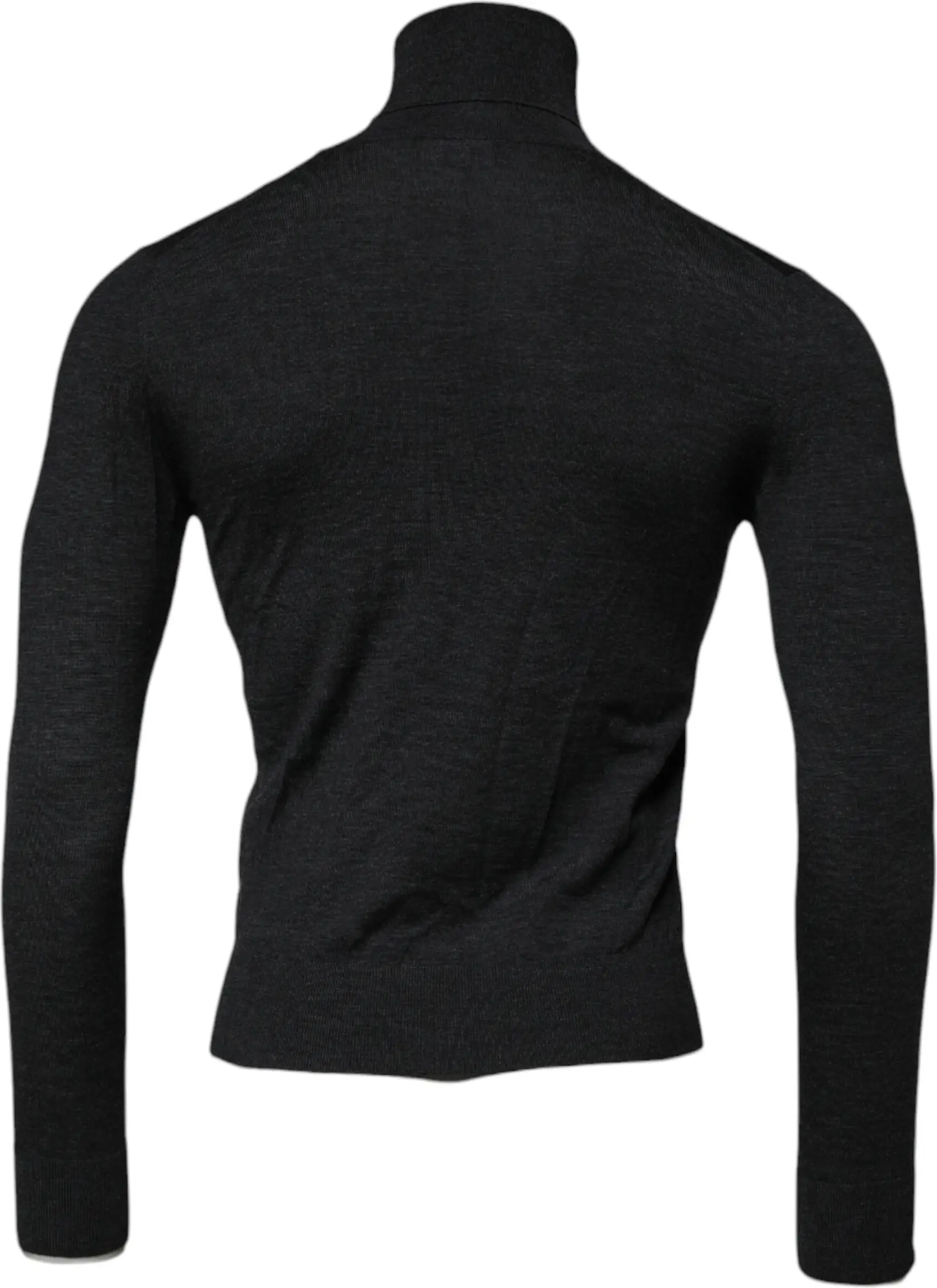 Black Wool Turtleneck Pullover Sweater Dolce & Gabbana