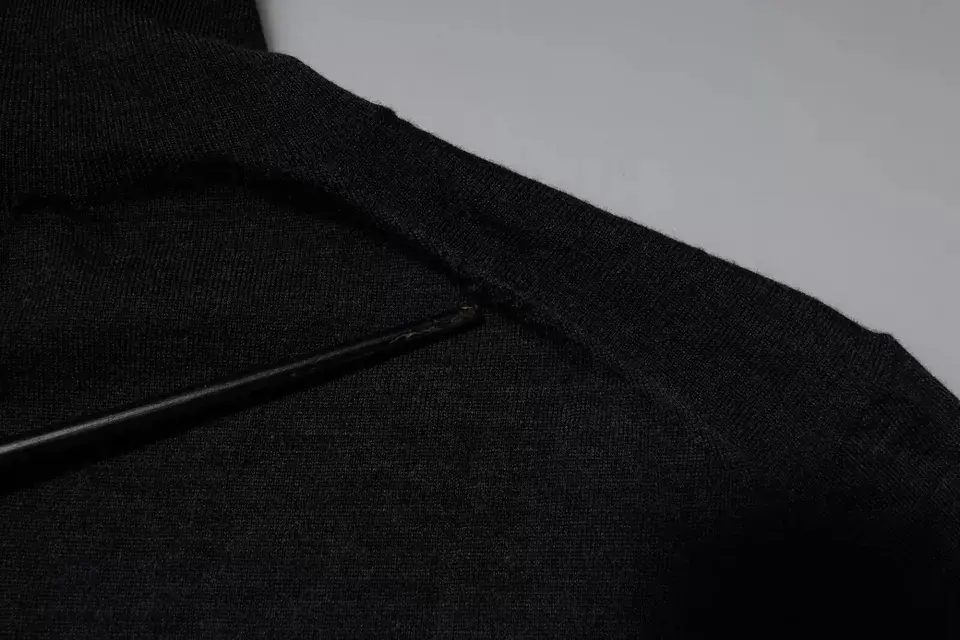 Black Wool Turtleneck Pullover Sweater Dolce & Gabbana
