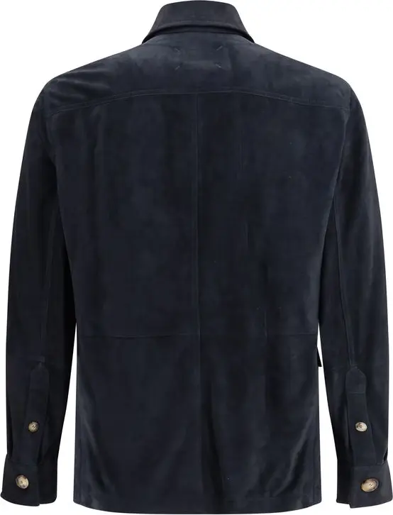 Leather Shirt Jacket Brunello Cucinelli