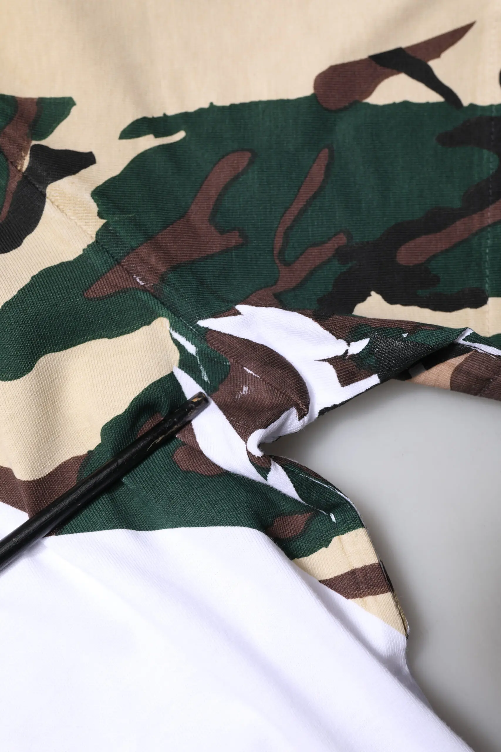 White Camouflage Stars Crew Neck T-shirt Dolce & Gabbana