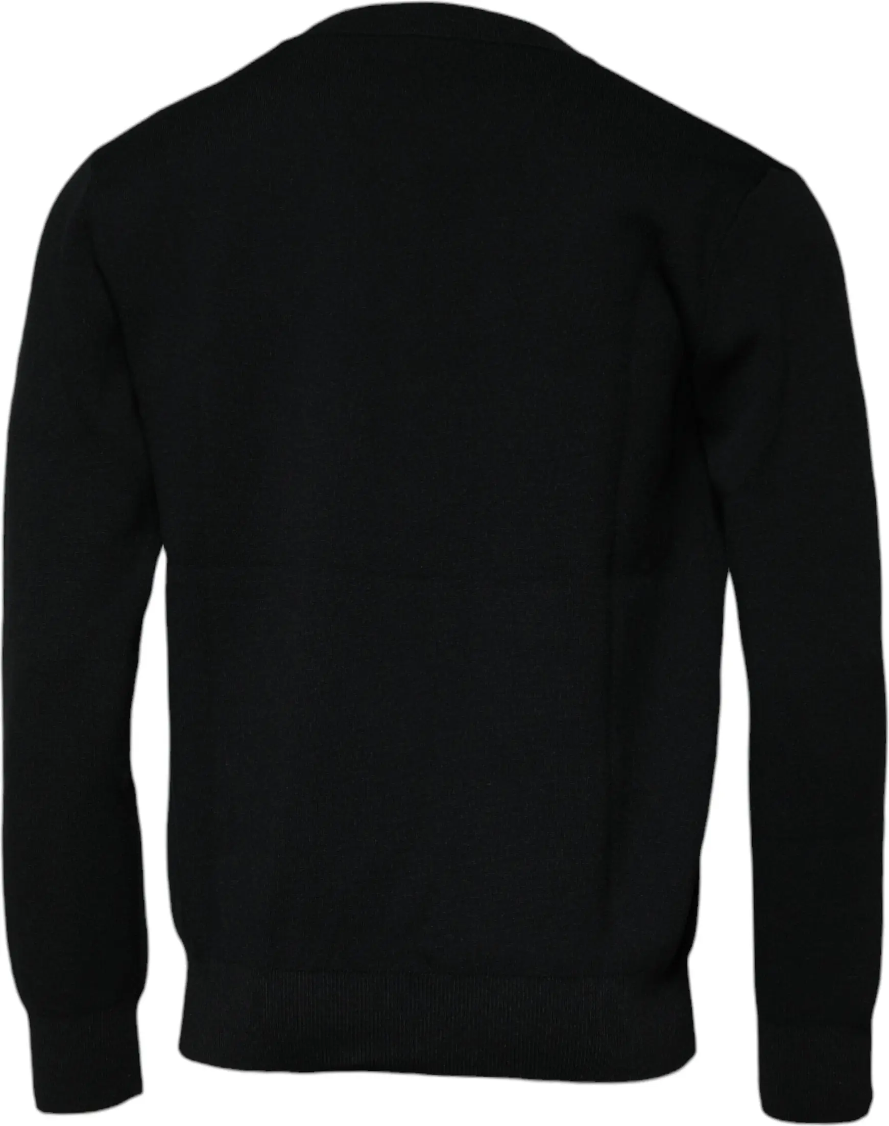 Black Nylon Logo Crew Neck Pullover Sweater Dolce & Gabbana