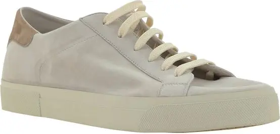 Cream White Leather Sneakers by Brunello Cucinelli