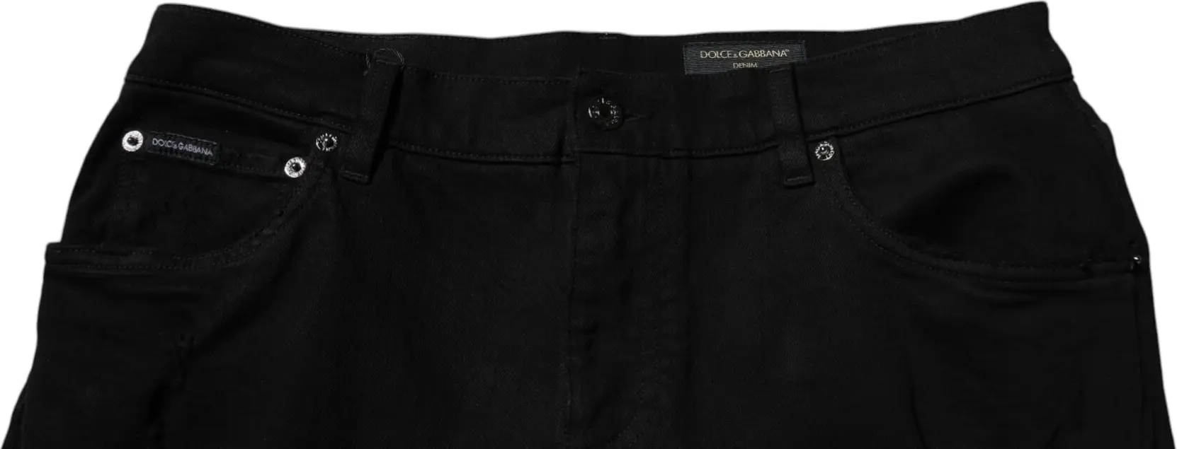 Black Tattered Cotton Skinny Men Denim Jeans by Dolce & Gabbana