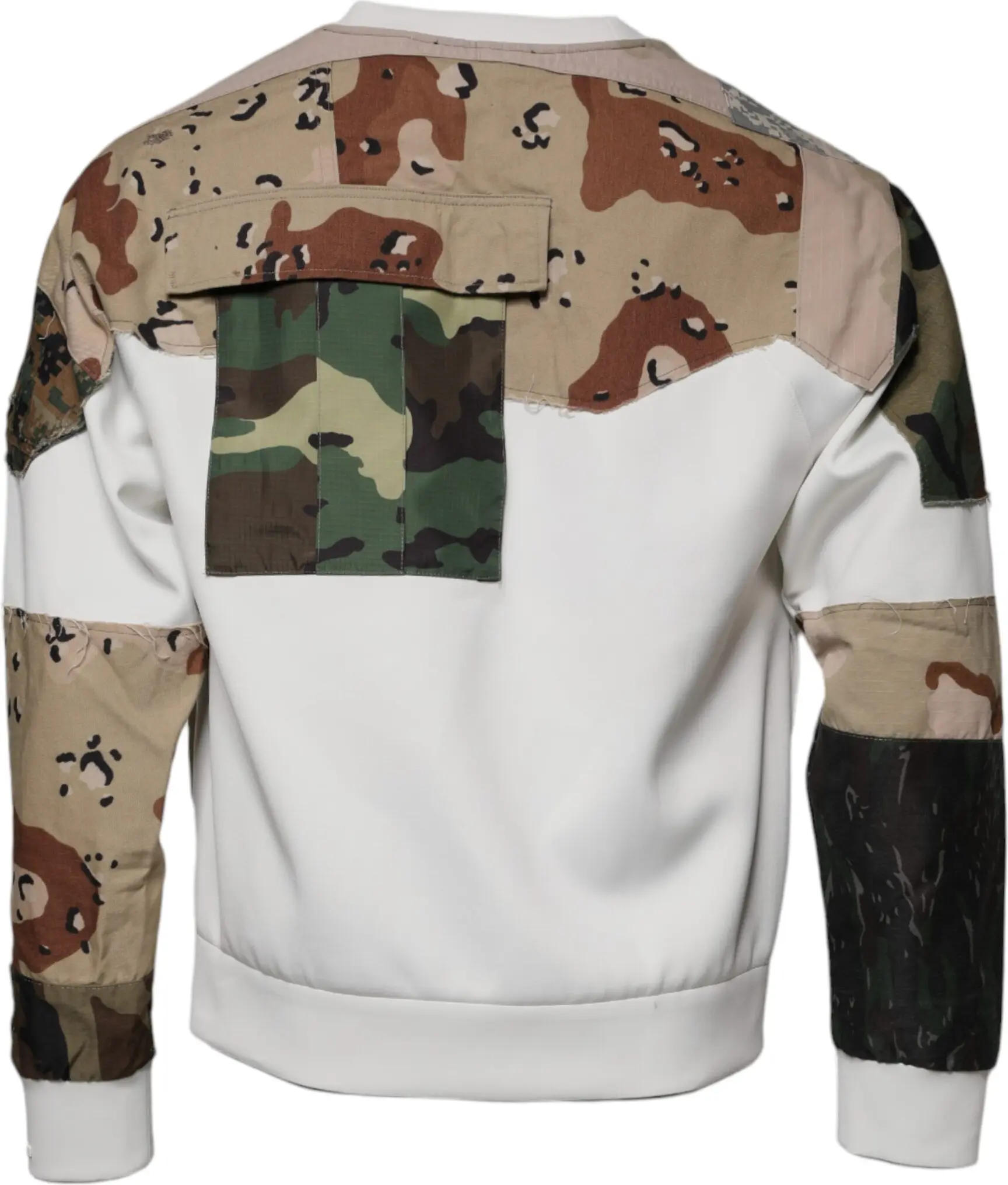 Dolce & Gabbana Multicolor Patchwork Cotton Crew Neck Sweater