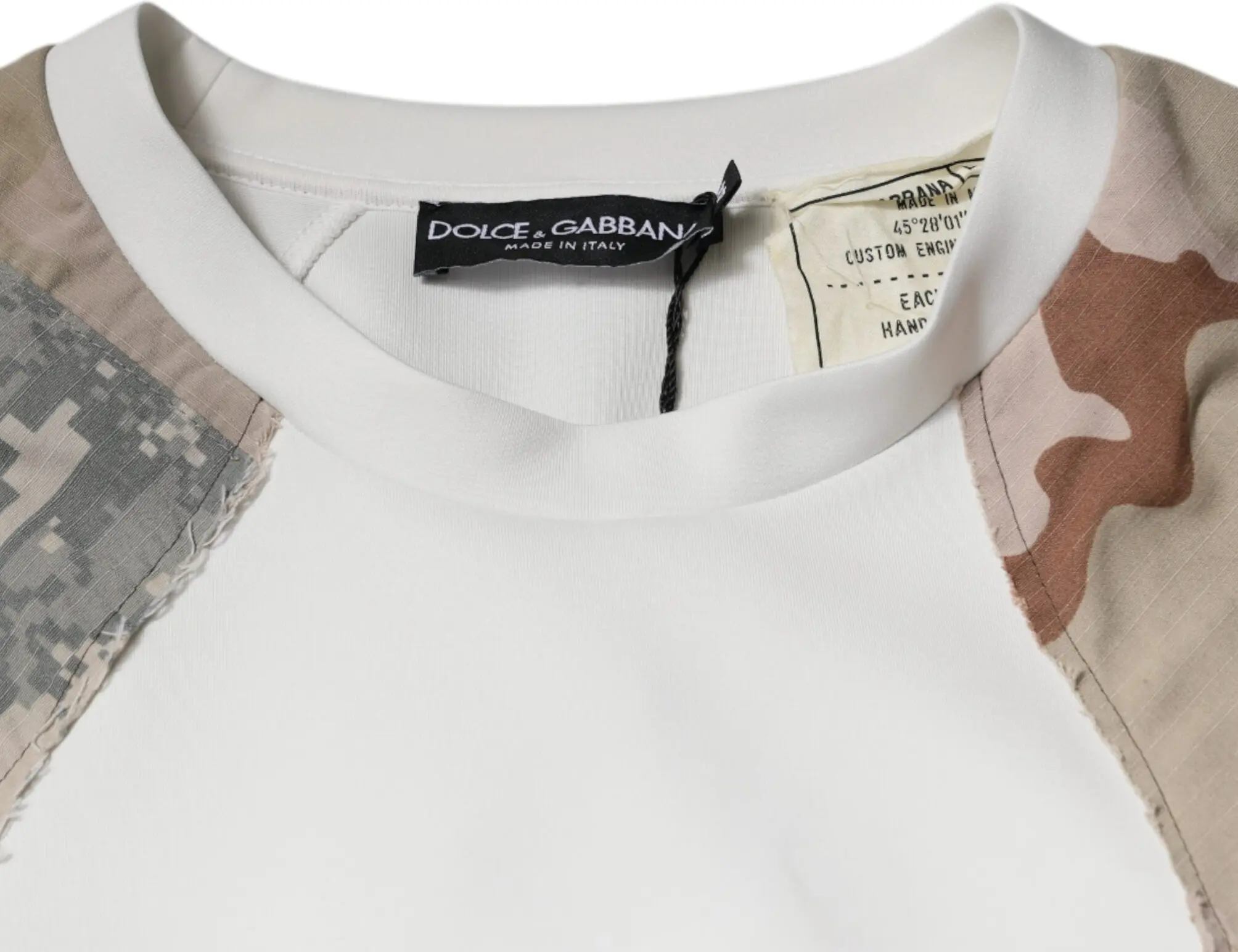 Dolce & Gabbana Multicolor Patchwork Cotton Crew Neck Sweater