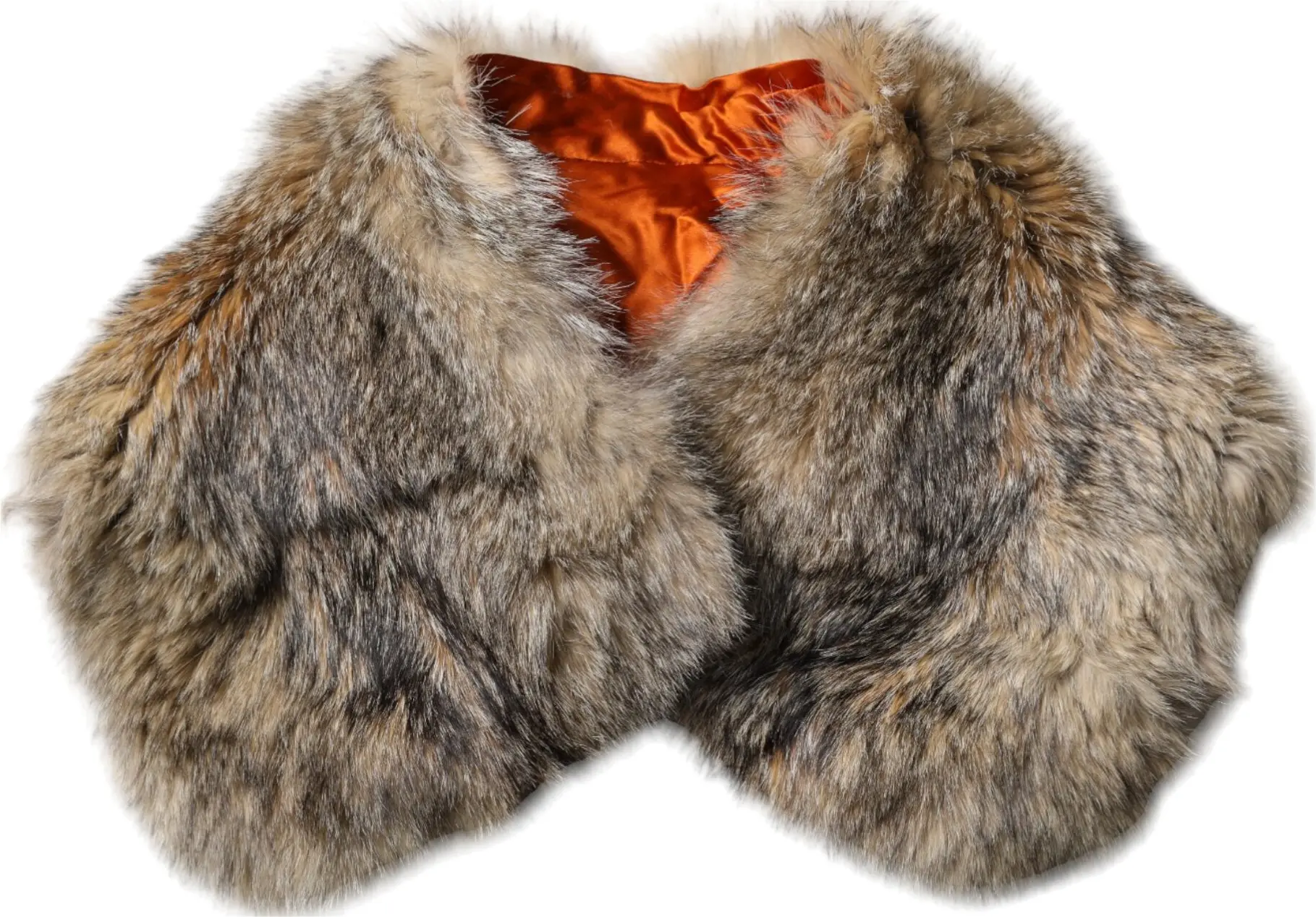 Scarf Dolce & Gabbana Brown Fur Shoulder Collar Neck Wrap