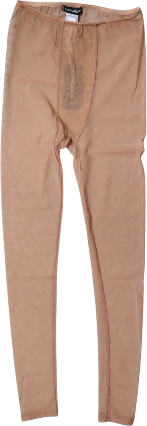 Underwear Dolce & Gabbana Nude Beige Logo Lace Lingerie Pants