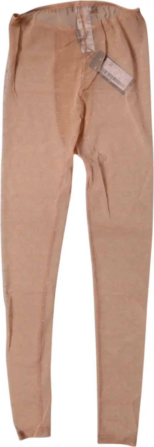 Underwear Dolce & Gabbana Nude Beige Logo Lace Lingerie Pants