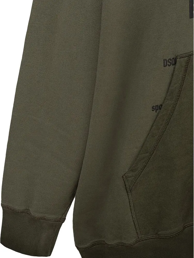 Green Cotton Sweatshirt Dsquared2