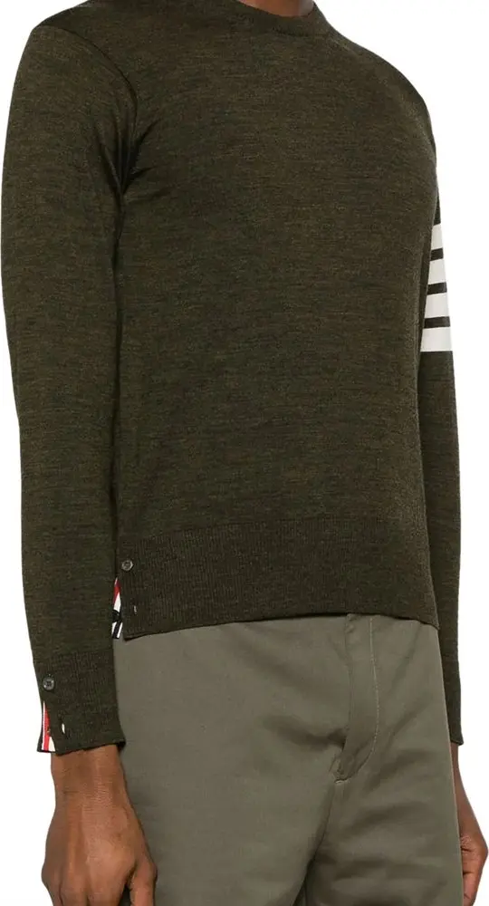 Зеленый шерстяной свитшот Thom Browne