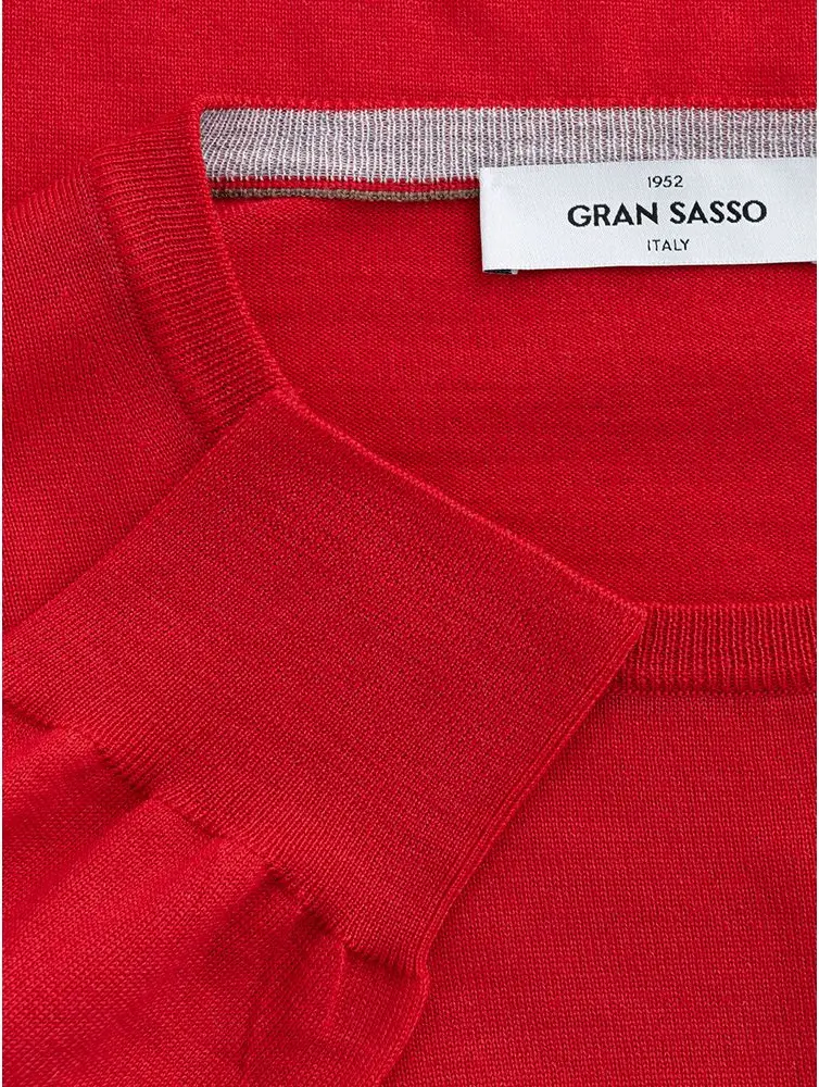 Red Wool Sweatshirt Gran Sasso