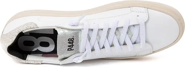 P448 oq teri pastki sport poyabzallari