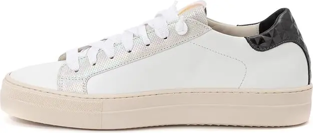 White Leather Athletic Sneakers P448
