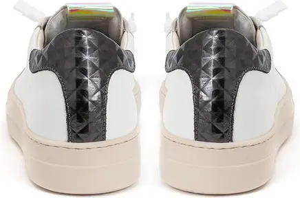White Leather Athletic Sneakers P448