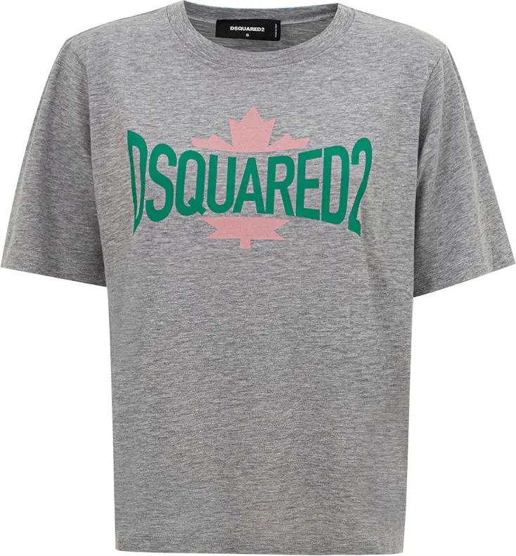 Футболка Dsquared2 Chic Gray Cotton Tee для современной женщины