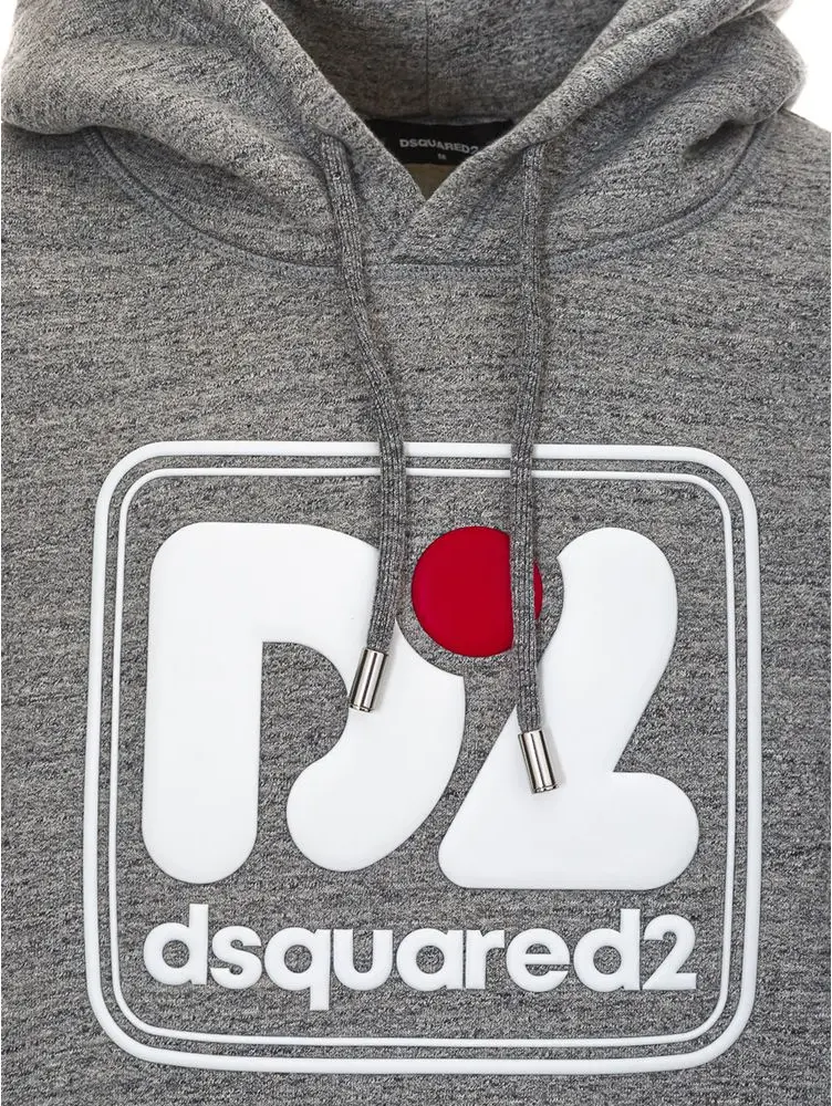 Jumper Dsquared2 Gray Cotton Sweatshirt
