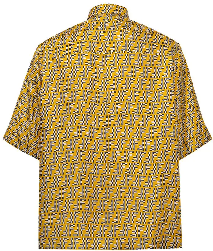 Fendi Yellow Silk Shirt
