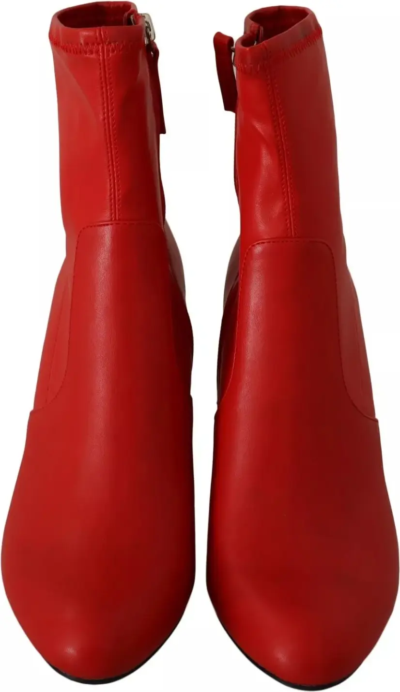 Ankle Boots Steve Madden Red Leather