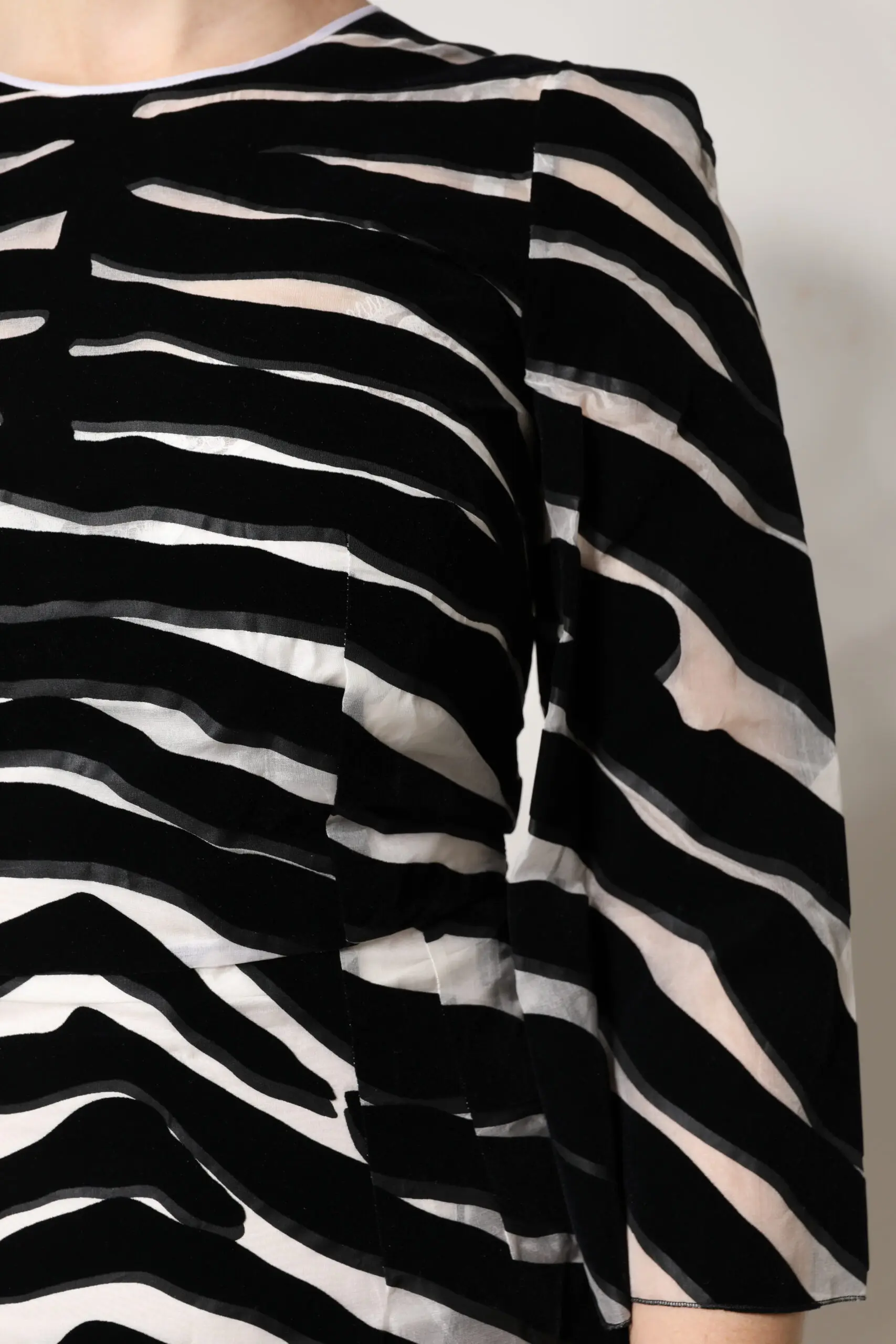 Dress Dolce & Gabbana Black White Zebra A-line Sheath Mini Dress