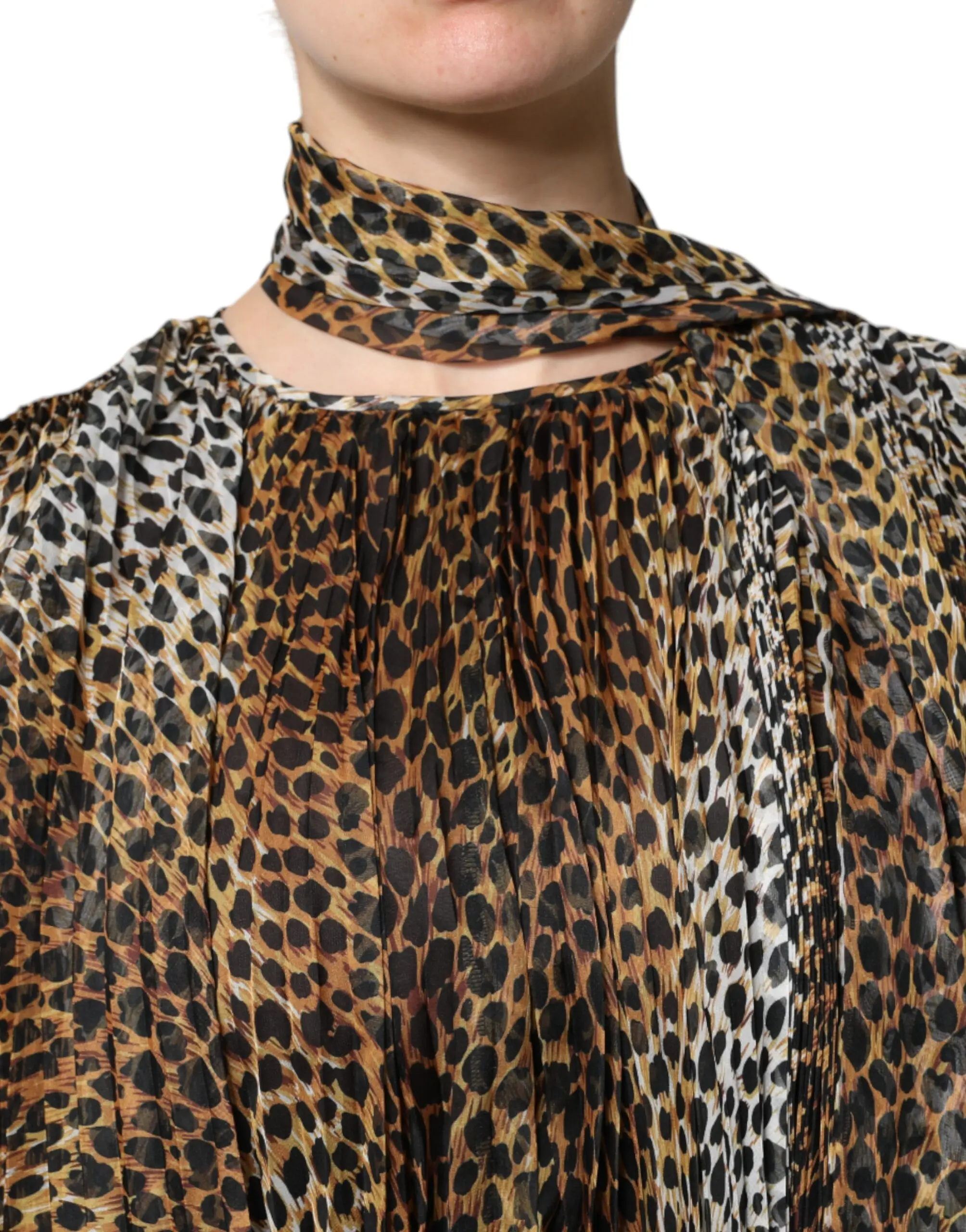 Jigarrang Leopard Print Yengli Kiyim Dolce & Gabbana